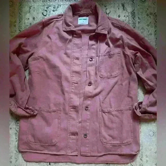 Old Navy Jackets & Blazers - Old navy pink denim barn jacket